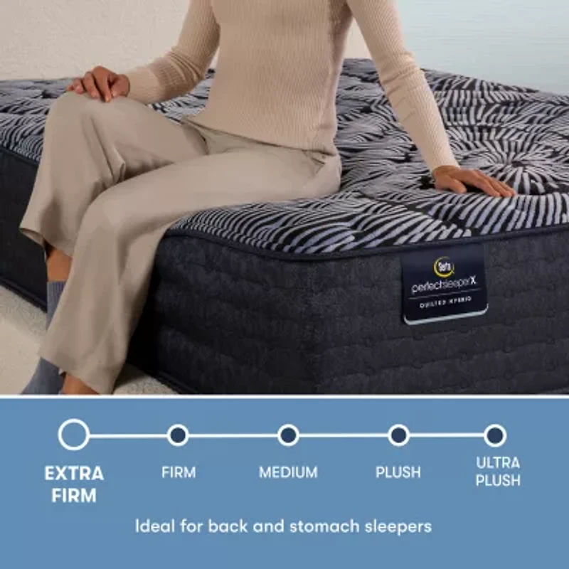 Serta® Quilted Perfect Sleeper X™ Hybrid Excelled 13.75" Extra Firm Tight Top - Mattress + Adjustable Base