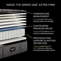 Beautyrest Black® Series One 13.5" Extra Firm Tight Top - Mattress + Adjustable Base