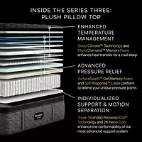 Beautyrest Black Series Three 16.75" Plush Pillow Top - Mattress + Adjustable Base