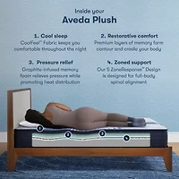 Serta iComfort Aveda 12" Plush Memory Foam Tight Top - Mattress + Adjustable Base