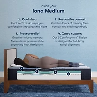 Serta iComfort Iona 13" Medium Memory Foam Tight Top - Mattress + Adjustable Base
