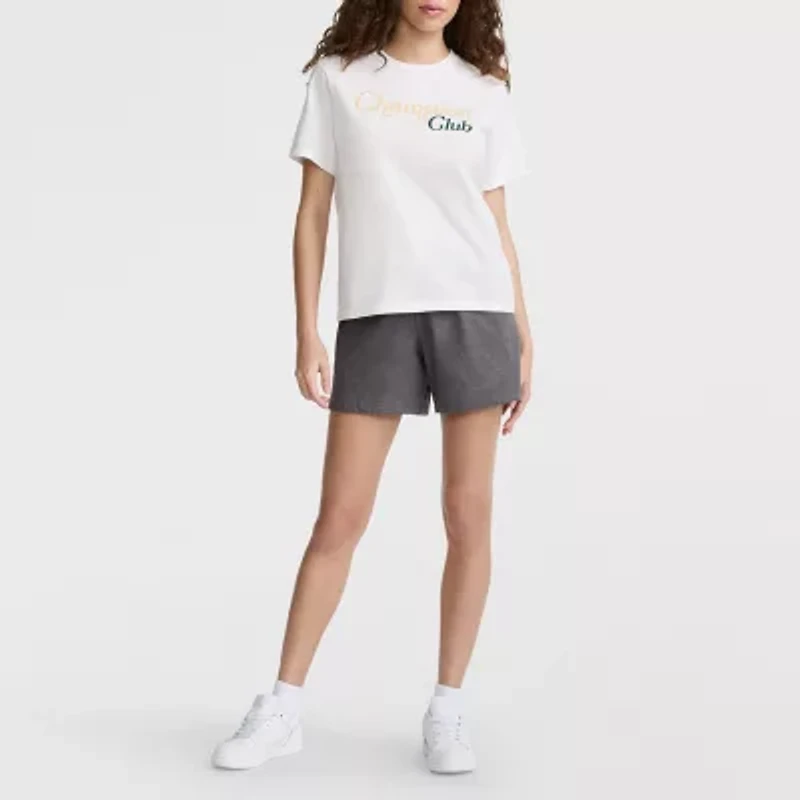 Champion Womens Crew Neck Short Sleeve Regular Fit Graphic T-Shirt