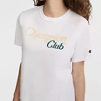 Champion Womens Crew Neck Short Sleeve Regular Fit Graphic T-Shirt