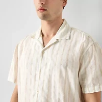 Arizona Mens Textured Button-Down Shirt