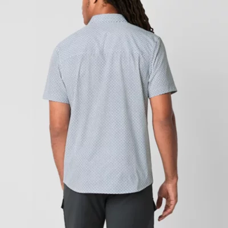 Stylus Mens Short Sleeve Regular Fit Button-Down Shirt