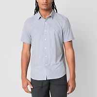 Stylus Mens Short Sleeve Regular Fit Button-Down Shirt