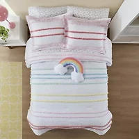 INK+IVY Kids Haisley Rainbow Stripe Complete Bedding Set with Sheets