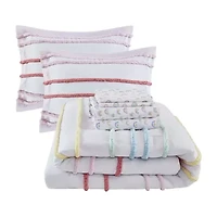 INK+IVY Kids Haisley Rainbow Stripe Complete Bedding Set with Sheets