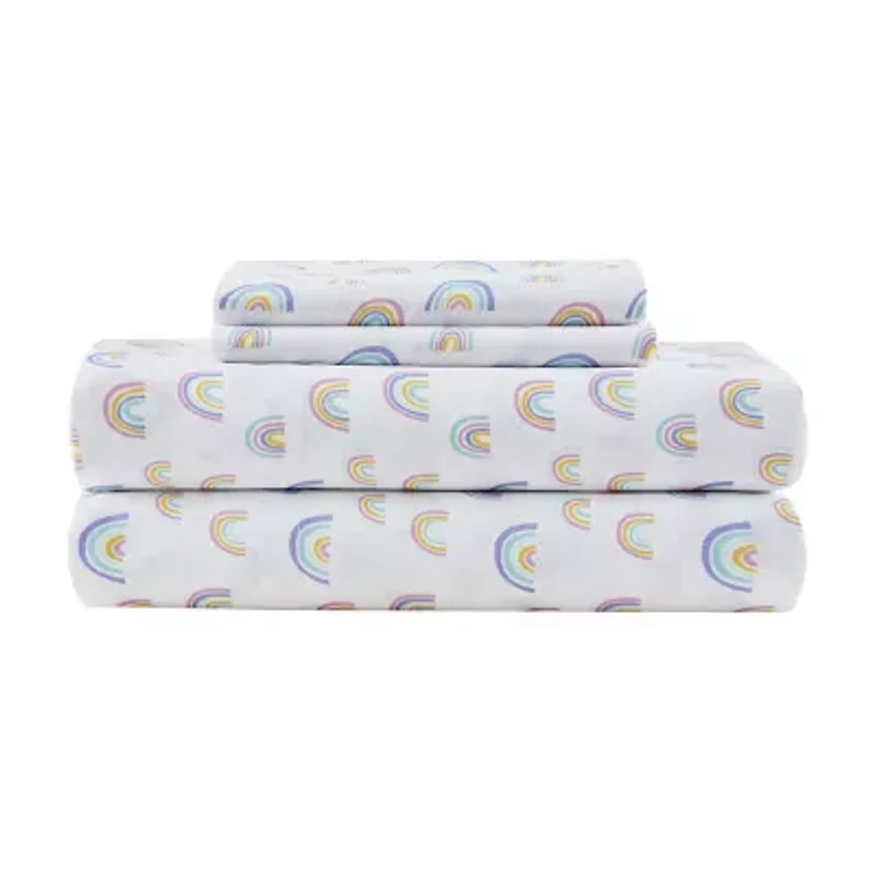 INK+IVY Kids Haisley Rainbow Stripe Complete Bedding Set with Sheets