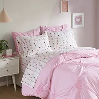 INK+IVY Kids Bella Tufted Heart Complete Bedding Set with Sheets