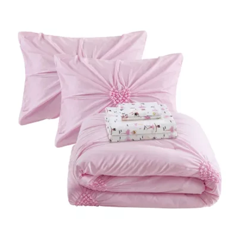INK+IVY Kids Bella Tufted Heart Complete Bedding Set with Sheets