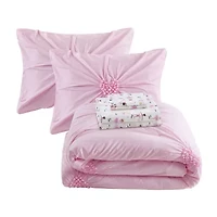 INK+IVY Kids Bella Tufted Heart Complete Bedding Set with Sheets