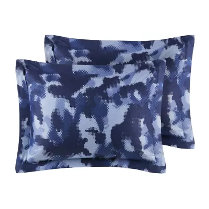 INK+IVY Kids Austin Blue Camo Complete Bedding Set with Sheets