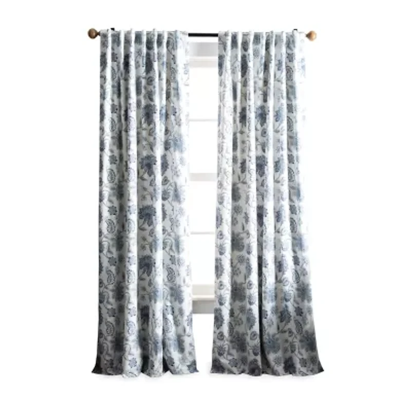 Martha Stewart Jakarta Back Tab Blackout Set of 2 Curtain Panel