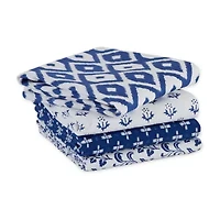 Design Imports Blue Market 4-pc. Dish Towel Set
