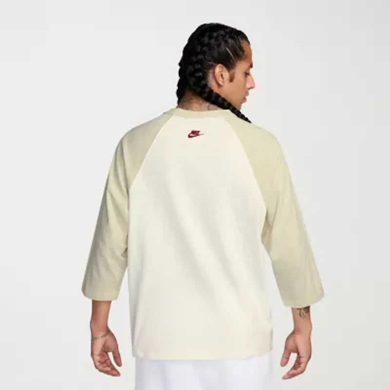 Nike Club Mens Crew Neck 3/4 Sleeve Active Big and Tall T-Shirt