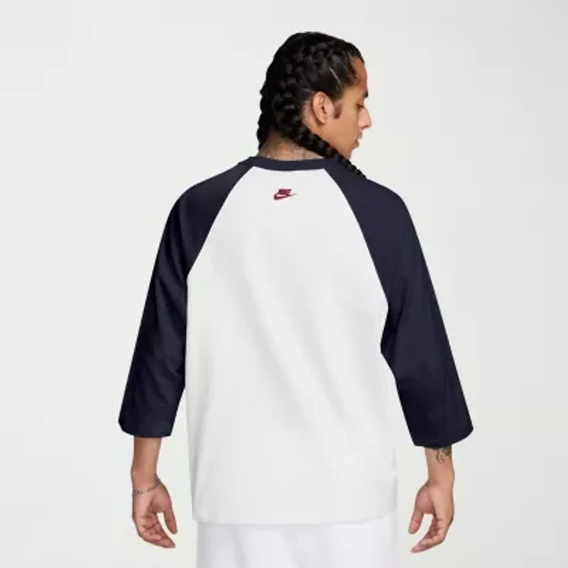 Nike Club Mens Crew Neck 3/4 Sleeve Active Big and Tall T-Shirt