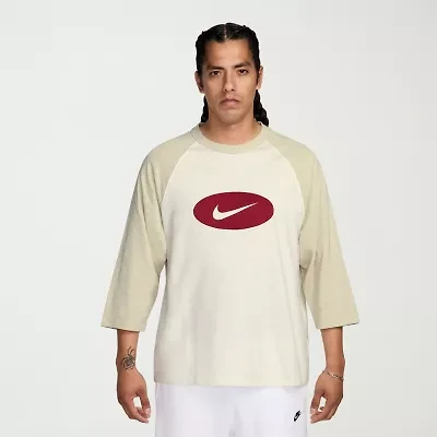 Nike Club Mens Crew Neck 3/4 Sleeve Active Big and Tall T-Shirt