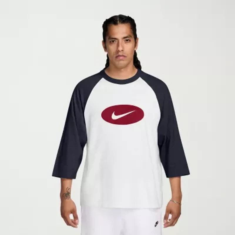 Nike Club Mens Crew Neck 3/4 Sleeve Active Big and Tall T-Shirt