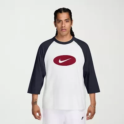 Nike Club Mens Crew Neck 3/4 Sleeve Active Big and Tall T-Shirt