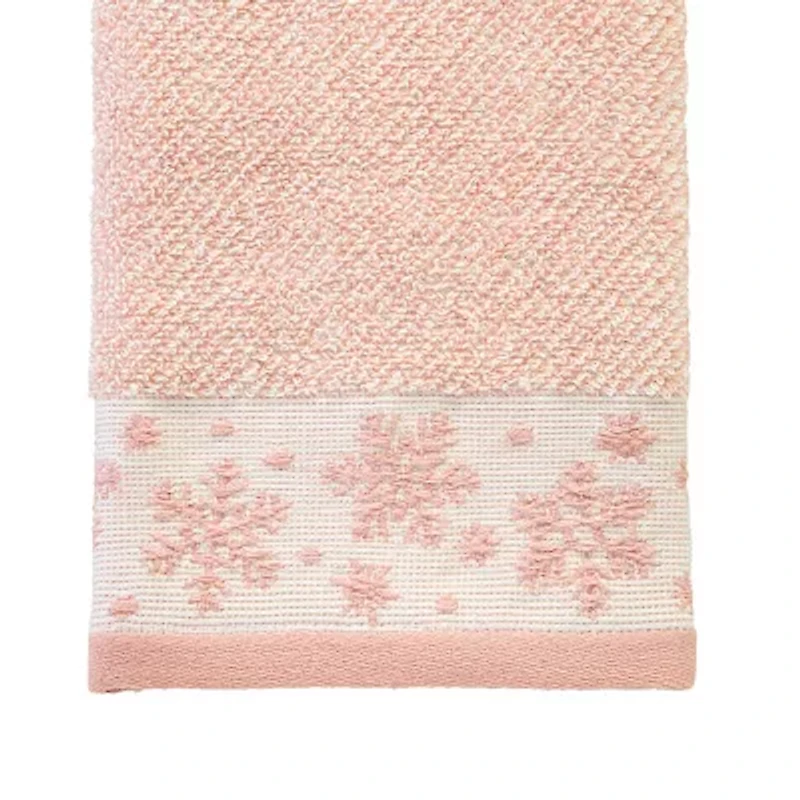 Saturday Knight Heather Snowflake 2-pc. Embellished Hand Towel