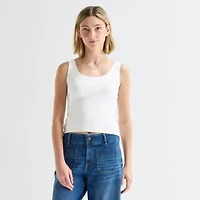 a.n.a Double Layer Womens U Neck Sleeveless Tank Top