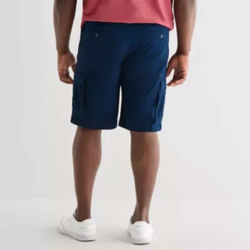 St. John's Bay Comfort Waist 10" & 11" Mens Mid Rise Big and Tall Stretch Fabric Cargo Short