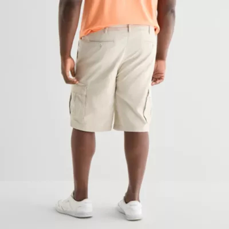 St. John's Bay Comfort Waist 10" & 11" Mens Mid Rise Big and Tall Stretch Fabric Cargo Short