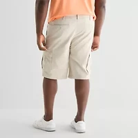 St. John's Bay Comfort Waist 10" & 11" Mens Mid Rise Big and Tall Stretch Fabric Cargo Short