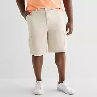 St. John's Bay Comfort Waist 10" & 11" Mens Mid Rise Big and Tall Stretch Fabric Cargo Short