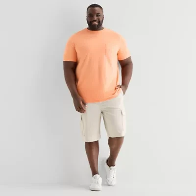 St. John's Bay Comfort Waist 10" & 11" Mens Mid Rise Big and Tall Stretch Fabric Cargo Short