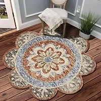 Daisy Frey Floral Hand Tufted Indoor Round Area Rug