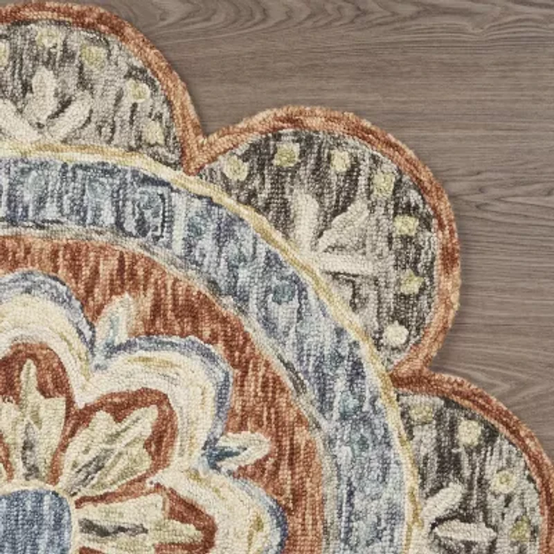 Daisy Frey Floral Hand Tufted Indoor Round Area Rug