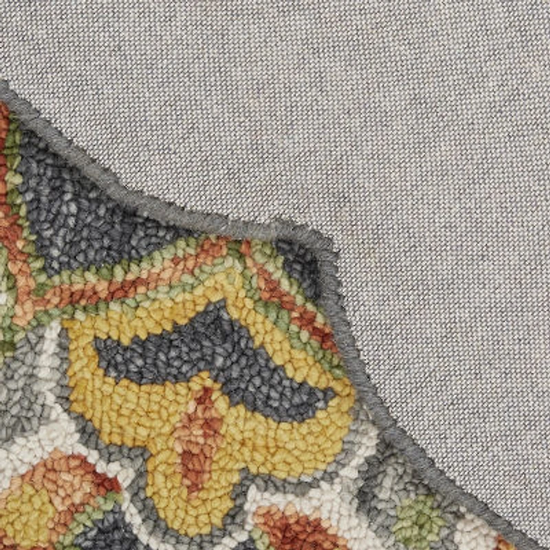 Daisy Bel Floral Hand Tufted Indoor Round Area Rug