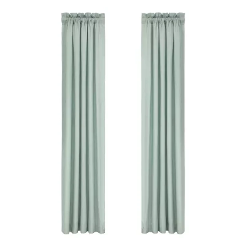 Royal Court Spring Social Rod Pocket Room Darkening Set of 2 Curtain Panel