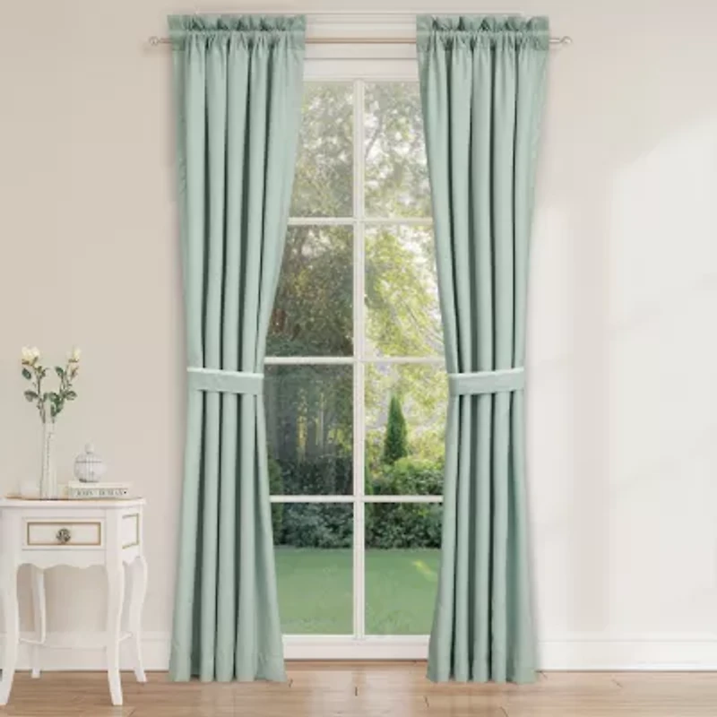 Royal Court Spring Social Rod Pocket Room Darkening Set of 2 Curtain Panel