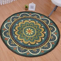 Daisy Ray Floral Hand Tufted Indoor Round Area Rug