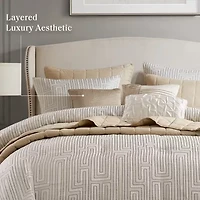 Madison Park Hayden 10-Piece Luxury Jacquard Comforter & Quilt Set