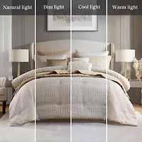 Madison Park Hayden 10-Piece Luxury Jacquard Comforter & Quilt Set