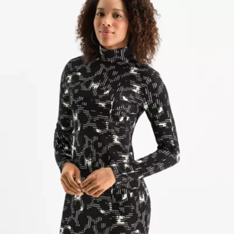 Hope & Wonder Black History Month Womens Long Sleeve Midi Bodycon Dress