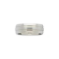 Mens Double-Grooved Titanium Ring