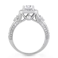 DiamonArt® Womens 6 CT. T.W. White Cubic Zirconia Sterling Silver Solitaire Cocktail Ring