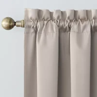 Sun Zero Oslo Rod Pocket Energy Saving 100% Blackout Single Curtain Panel