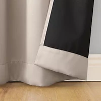 Sun Zero Oslo Rod Pocket Energy Saving 100% Blackout Single Curtain Panel