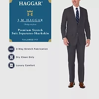 Haggar JMH Tailored Premium Stretch Mens Fabric Classic Fit Flat Front Suit Pant