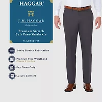 Haggar JMH Tailored Premium Stretch Mens Fabric Classic Fit Flat Front Suit Pant