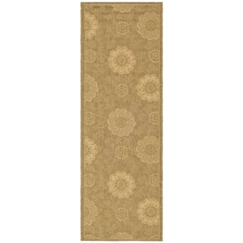 Safavieh Courtyard Collection Crystal Oriental Indoor/Outdoor Runner Rug