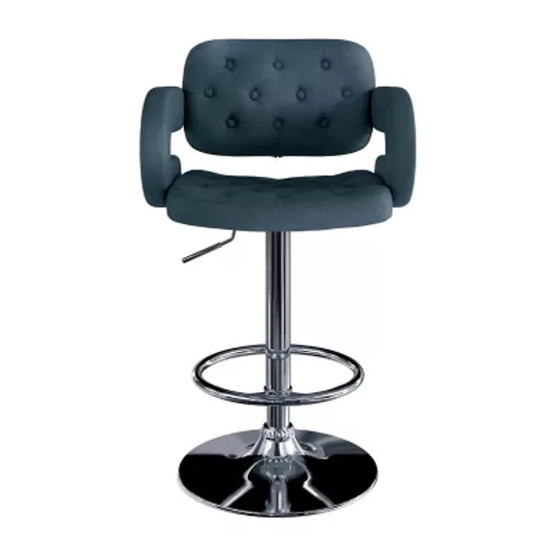 Corliving 2-pc. Upholstered Tufted Swivel Bar Stool