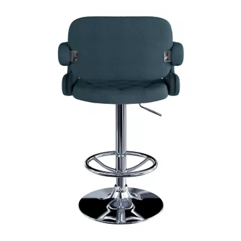 Corliving 2-pc. Upholstered Tufted Swivel Bar Stool