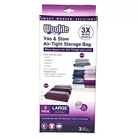 Kennedy International Vac & Stow Air-Tight 3-pc. Storage Bag